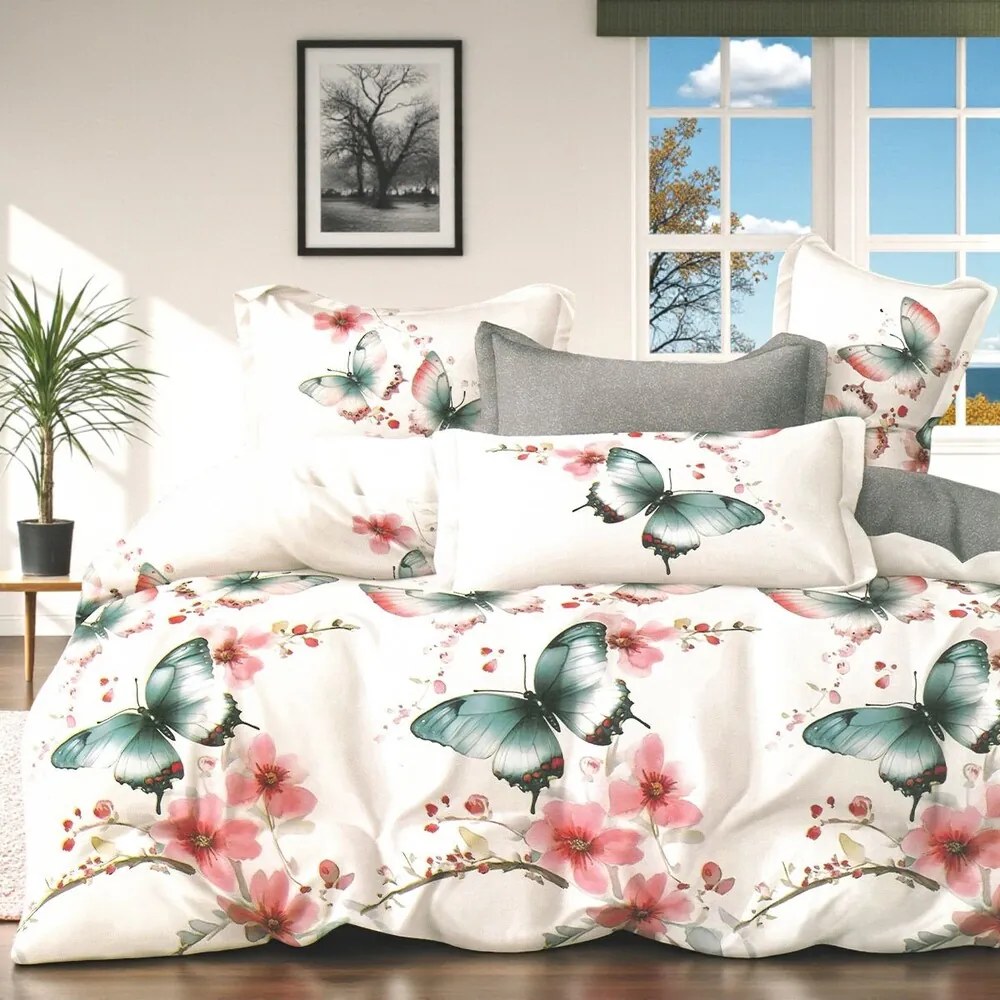 Pamut ágynemű Homa TELIAN BUTTERFLY 7 részes 140X200 cm