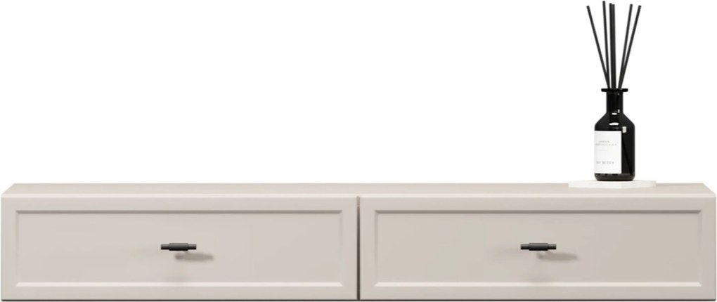 Lorini fali konzolasztal / fali toalettasztal 100 cm - kasmír / fekete T-bar fogantyúk