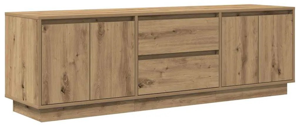 kézműves tölgy színű TV-szekrény LED-lámpákkal 160,5x41x50 cm