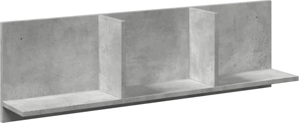vidaXL betonszürke szerelt fa faliszekrény 100 x 16,5 x 30 cm