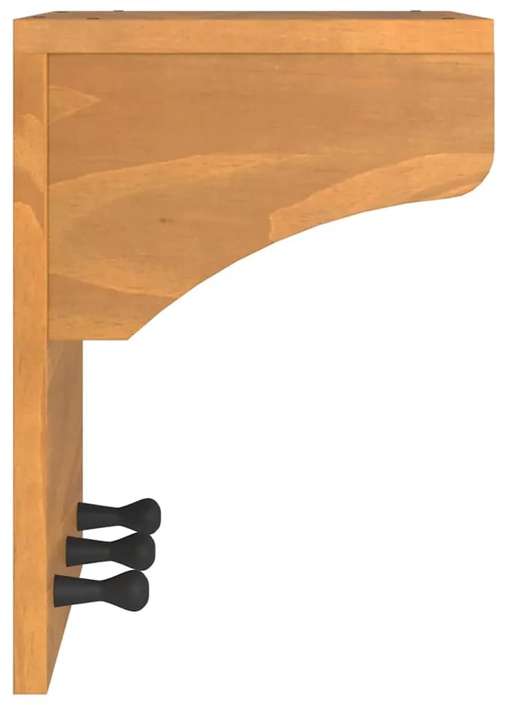 SANDNES tömör fenyőfa falra szerelt kabátállvány 43x30x42 cm