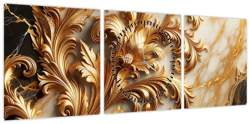 Kép - Márvány arannyal (órával) (90x30 cm)