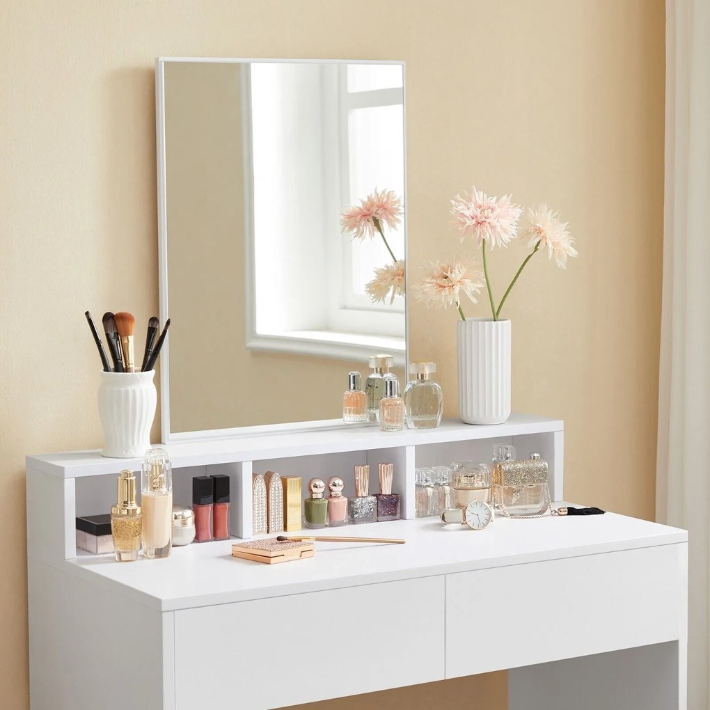 VANESA fésülködőasztal, 80x40x140cm, fehér Vasagle