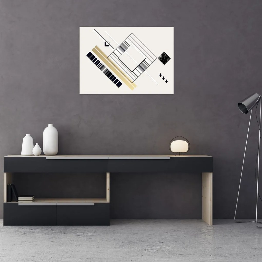 Üveg kép - Geometriai formák N⁰6 (70x50 cm)