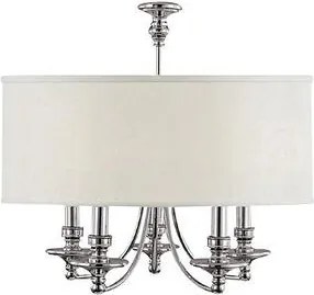COSMOLIGHT P05406CH-WH ABU DHABI Ernyős Függesztett Lámpa Fehér, Króm E27 IP20