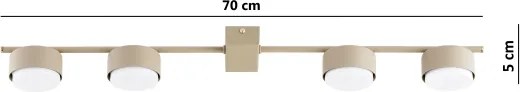 Brilagi - LED spotlámpa MONO 4xGX53/30W/230V bézs