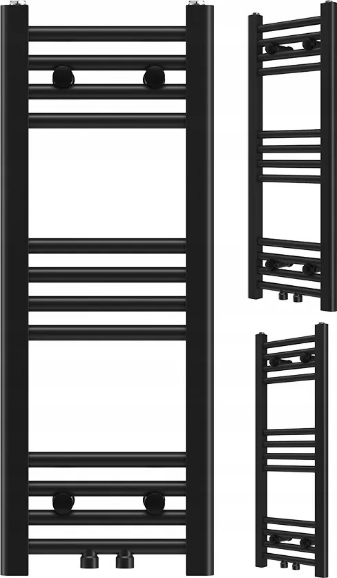 Fürdőszobai Radiátor Létra Radiátor Modern Fekete 80x30 cm Raven