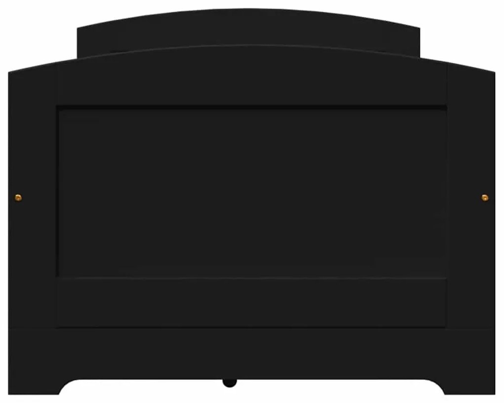 Napozóágy 5 fiókkal matrac nélkül IRUN Fekete 90x200 cm