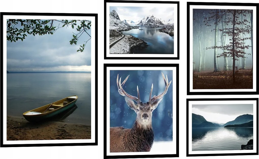 KP081 XXL Szett 5db-os Festmények Maguk Nagy keret nélkül K