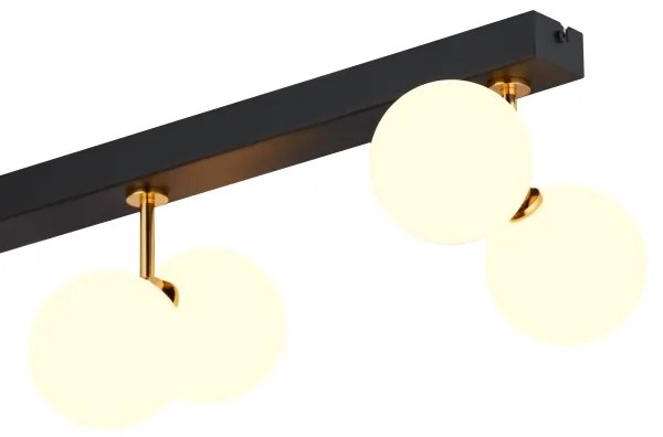 Jupiter 1920 - Felületre szerelhető csillár LUNA 6xG9/40W/230V fekete/sárgaréz