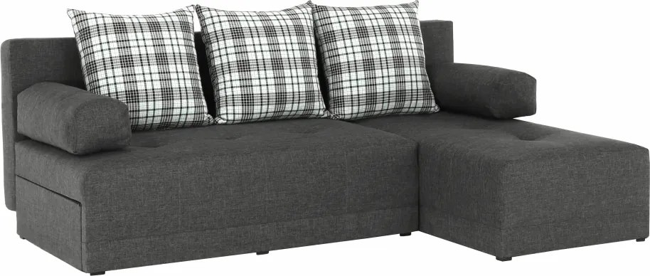 Sarokgarnitúra készlet, szürke melír / mintázott, jobb, MEXX