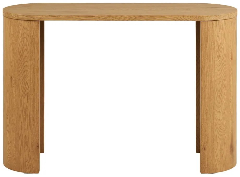 Natúr színű konzolasztal tölgyfa dekorral 38x114 cm Bibione – House Nordic