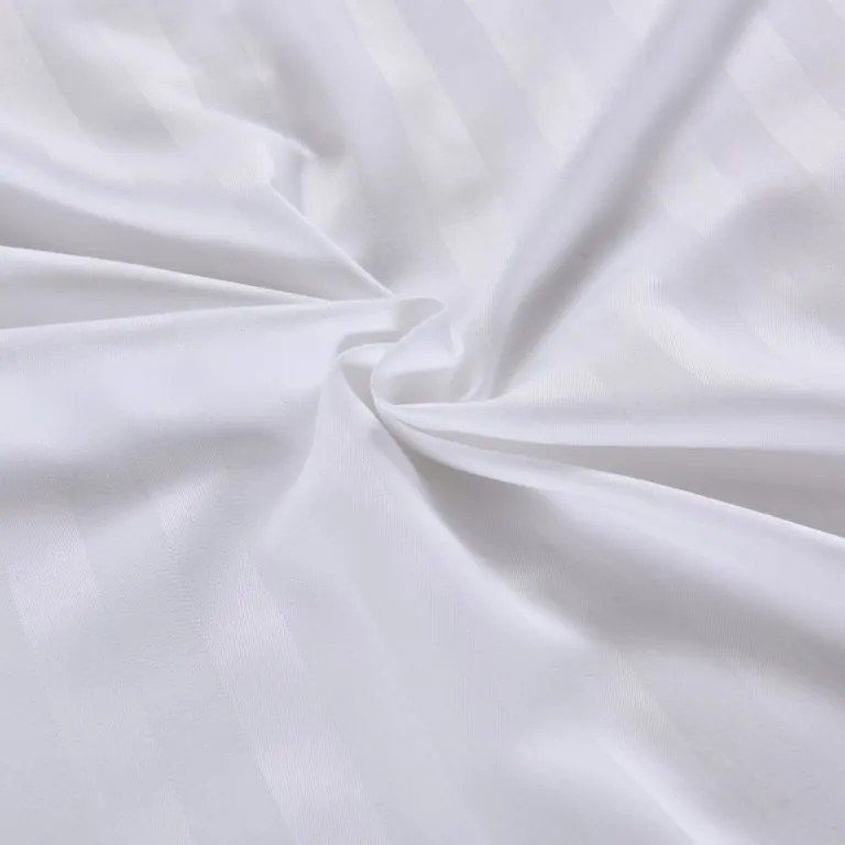 JASMINE mikroszálas szállodai ágyneműhuzat, fehér – 2 cm-es csíkos, szállodai zsebes Ágyneműhuzat mérete: 70 x 90 cm | 140 x 220 cm