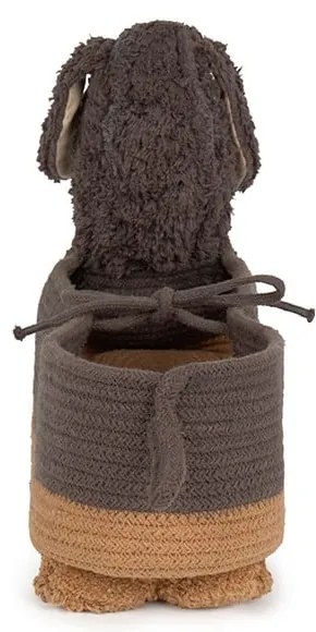 Sötétbarna textil játéktároló kosár 59x16x23 cm Sparky – Lorena Canals