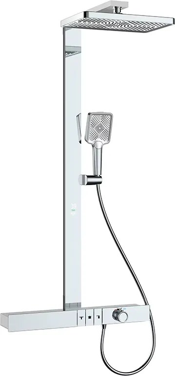 Termosztátos zuhanyrendszer BSE1719 LED-kijelzővel, több színben — Króm