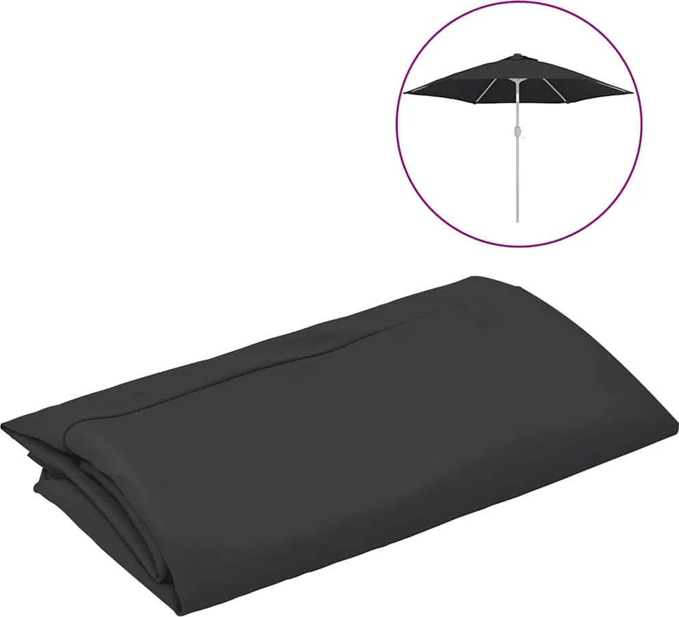 vidaXL fekete kültéri napernyőponyva 300 cm