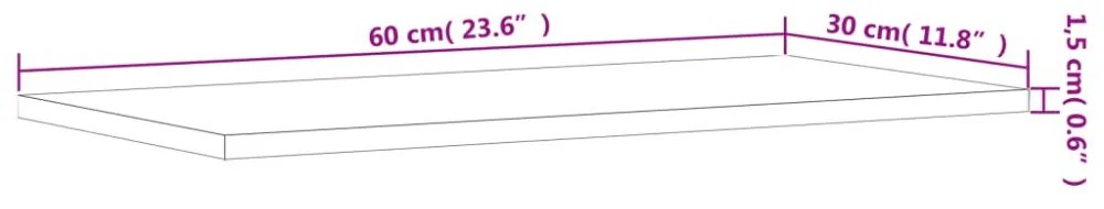 4 db szürke sonoma színű szerelt fa fali polc 60 x 30 x 1,5 cm