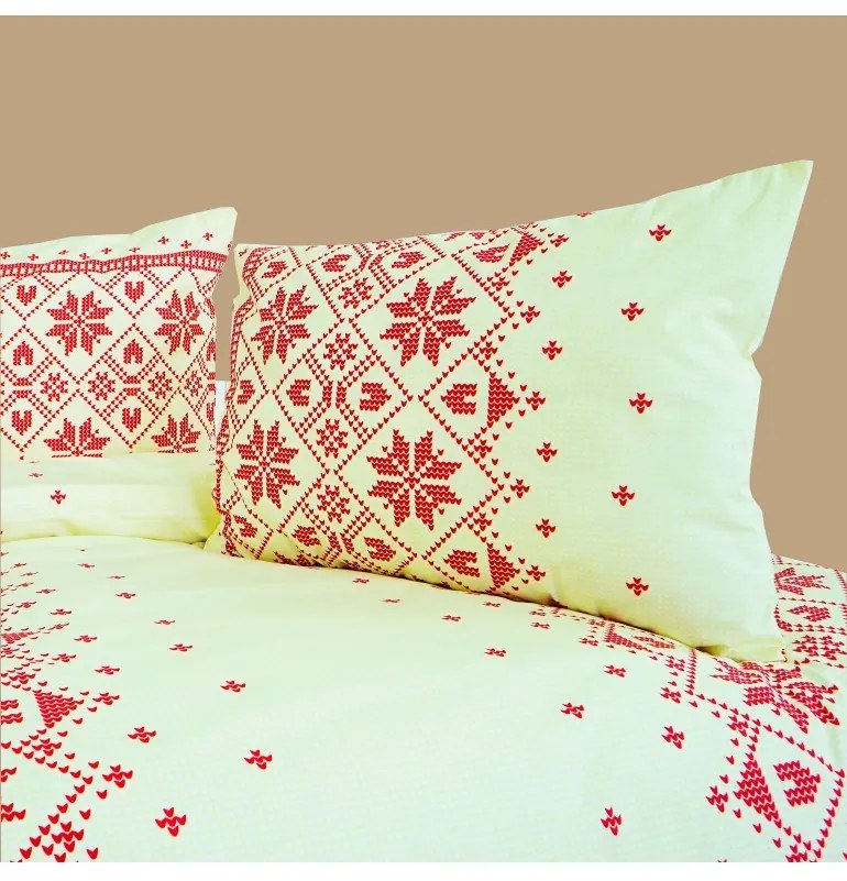 EMI Etno piros ágyneműhuzat, A standard egyszemélyes ágy szett tartalma: 1x 140x200 + 1x 70x90