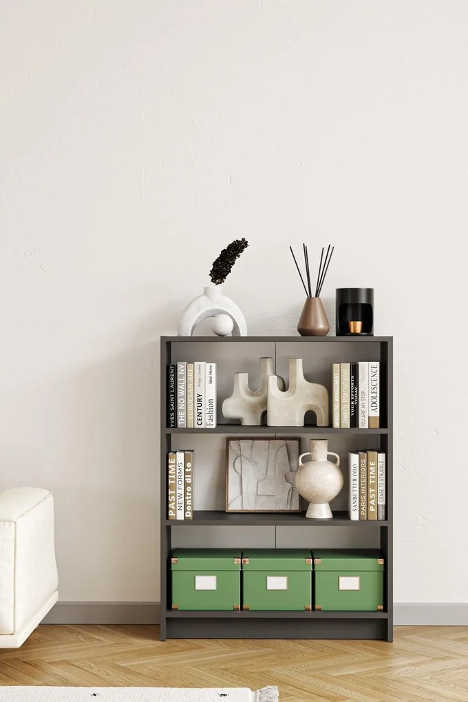 Könyvespolc, antracit, 80 cm – Bili3
