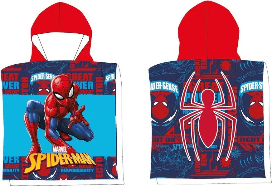 Pókember Spider Sense strand törölköző poncsó 50x100 cm (Fast Dry)