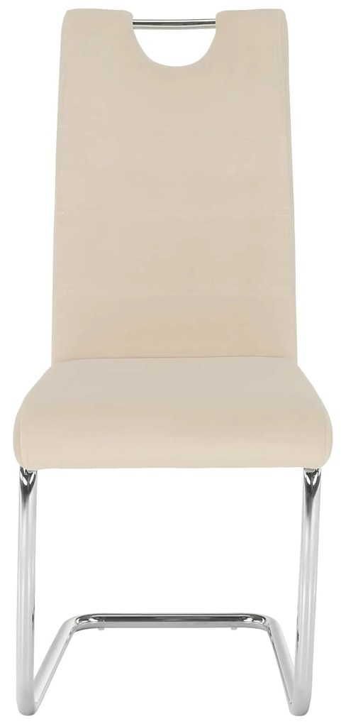 Étkezőszék, bézs Dulux Velvet szövet/világos varrás, ABIRA NEW