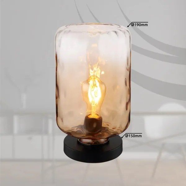 Globo 16046TA - Asztali lámpa DARINA 1xE27/60W/230V barna