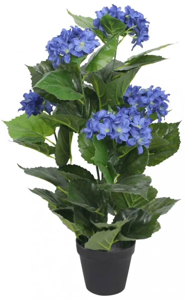 vidaXL műhortenzia virágcseréppel 60 cm kék