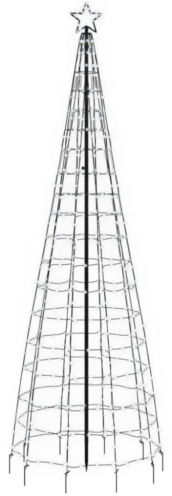 hideg fehér LED karácsonyfa tüskékkel 570 LED 300 cm