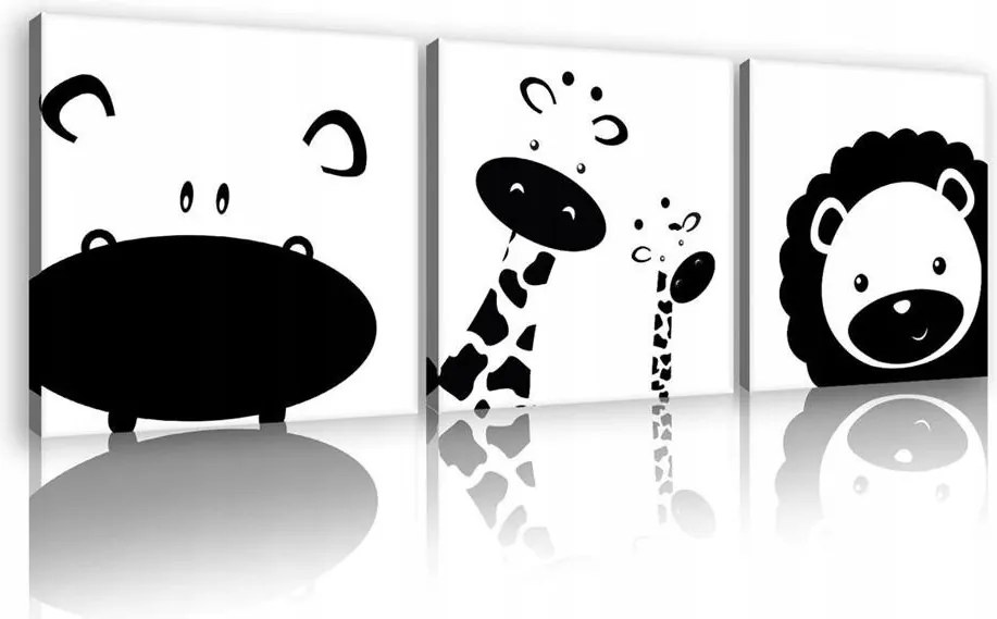 Vászonkép gyerekeknek aranyos állatok 75x25