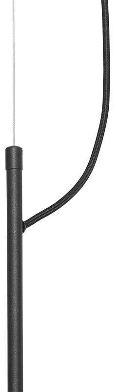 Klasszikus függőlámpa fekete aranyszínű lámpabúrával 5-lámpás - Nona