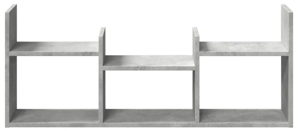 betonszürke szerelt fa faliszekrény 100 x 18 x 40 cm