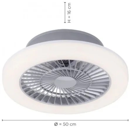 Leuchten Direkt 14645-55 - LED Lámpa ventilátorral LEONARD LED/27W/230V