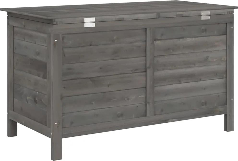 vidaXL fehér tömör fenyőfa kerti tárolóláda 99 x 49,5 x 58,5 cm