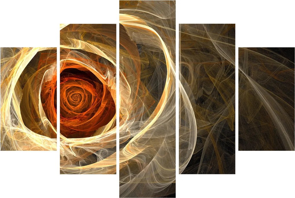 Kép - Absztrakt rózsák tüzes színekben (150x105 cm)