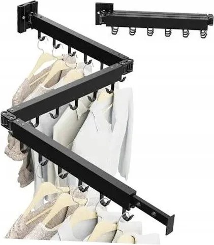 Ruhaakasztó Mosás Szürke Fali Összecsukható Rendszerező 120 cm