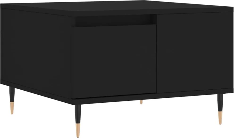 vidaXL fekete szerelt fa dohányzóasztal 55x55x36,5 cm
