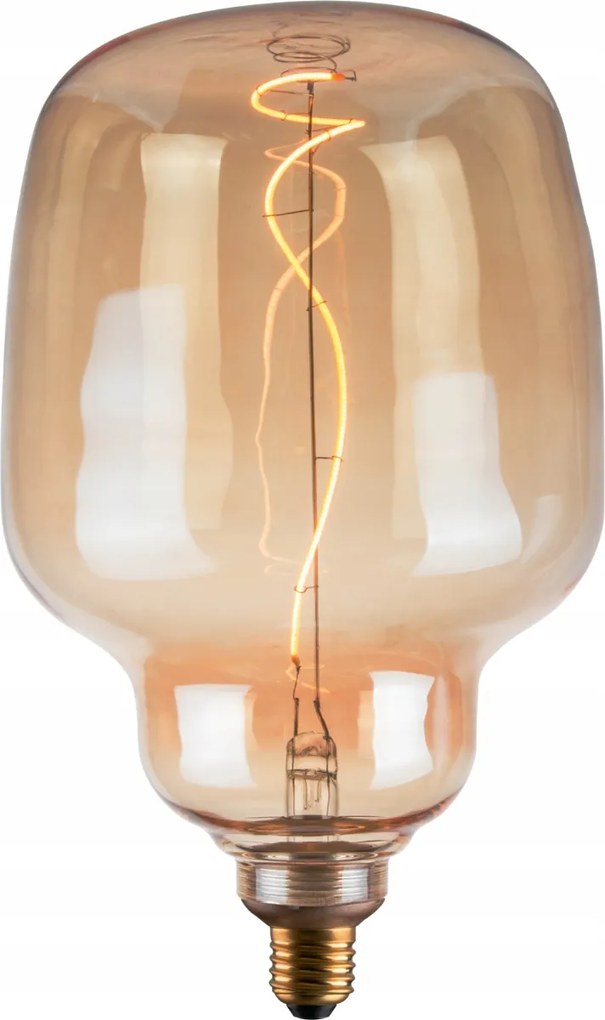 Dekorációs Led izzó E27 Filament 4W S180 Amber
