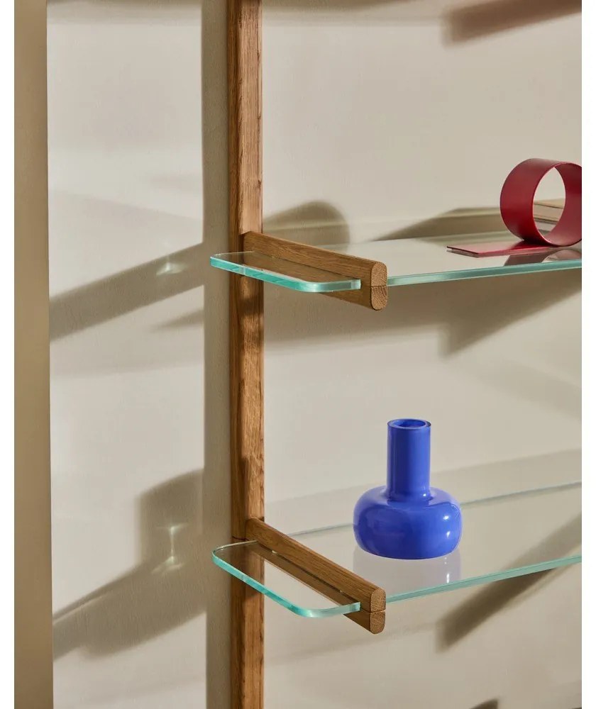 Natúr színű üveg moduláris polcrendszer 110x202x30,5 cm Sitra – Kave Home