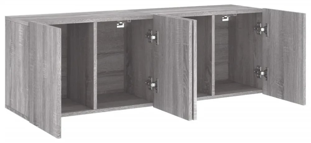 2 db szürke sonoma színű fali TV-szekrény 60 x 30 x 41cm