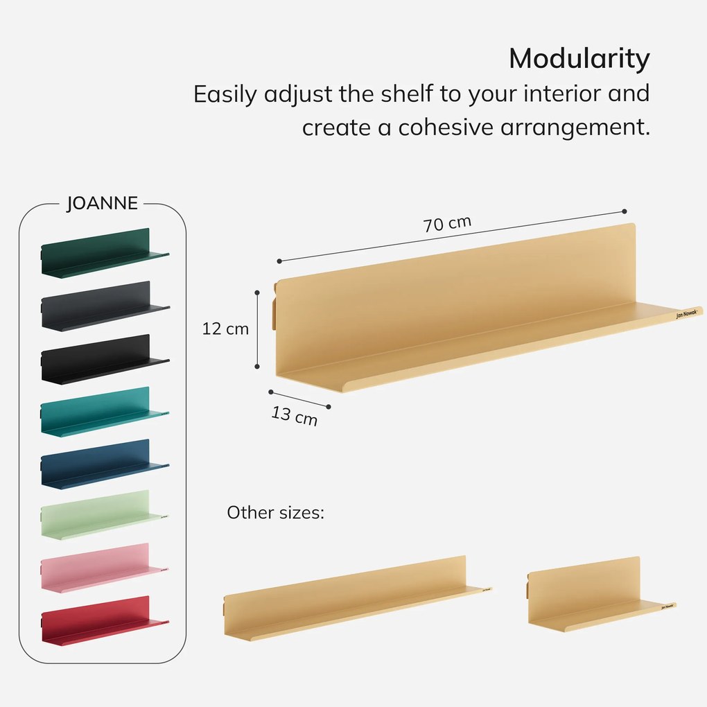 Fali polc JOANNE 700 mm, Fresh Style: bézs