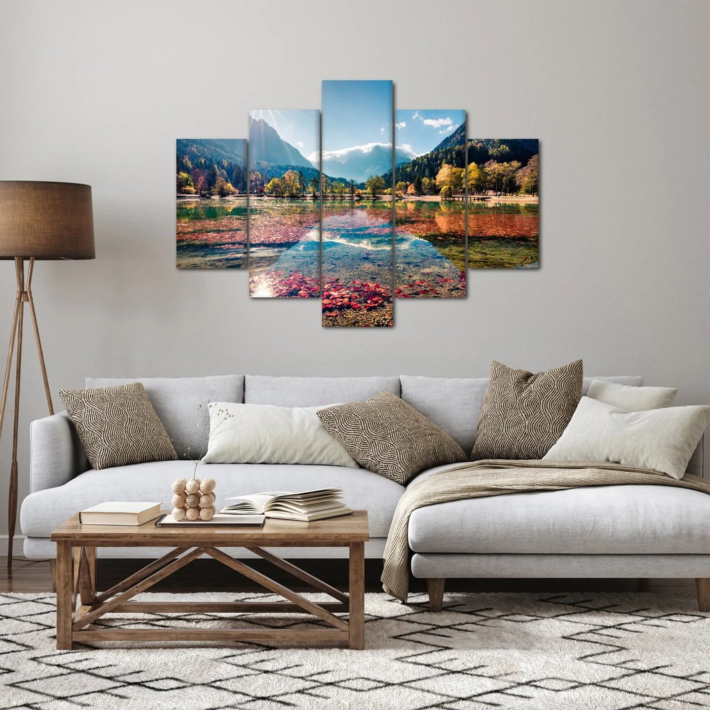 Kép - Jasna-tó, Gozd Martuljek, Júliai-Alpok, Szlovénia (150x105 cm)