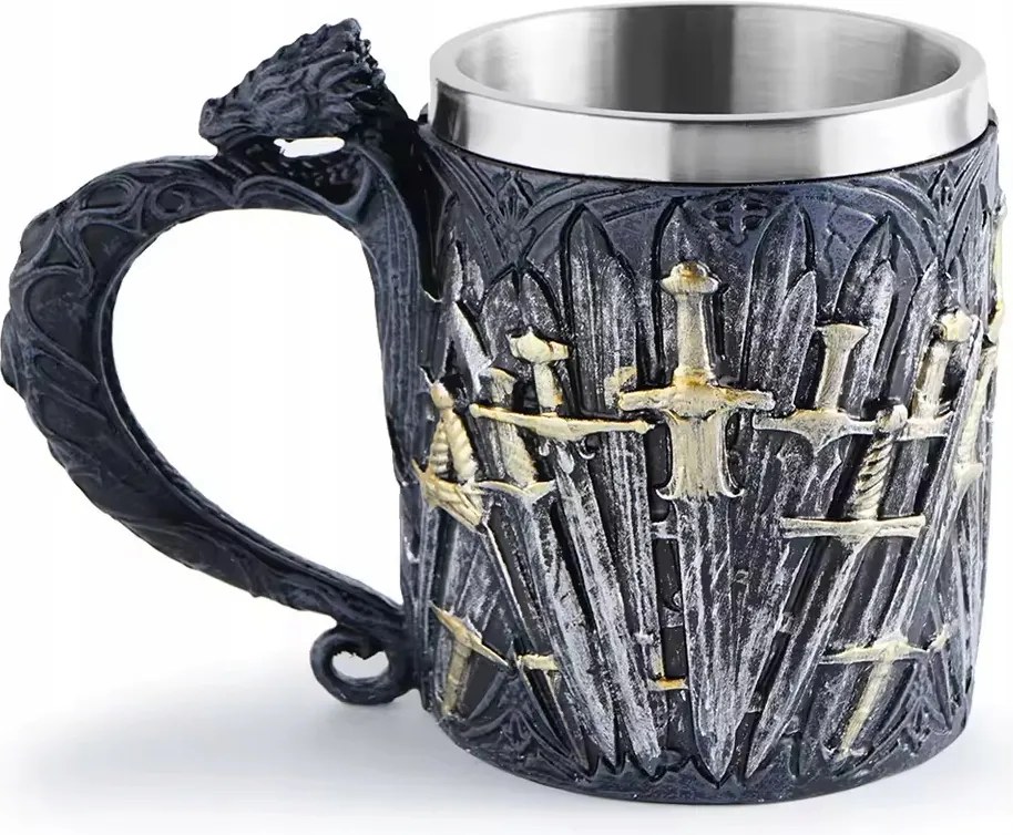 Epikus Bögre Trónok Harca Bögre Hét Királyság Rozsdamentes Acél 550 ML Larp