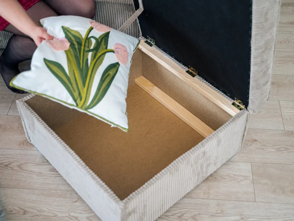 Taburet SMART COSARO tárolóhellyel 65x65 cm, mentás