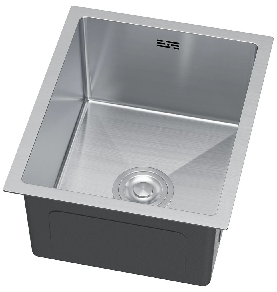 Erga HD, 1 kamrás acél mosogató 370x450x210 mm, acél, ERG-MLS-HD3745