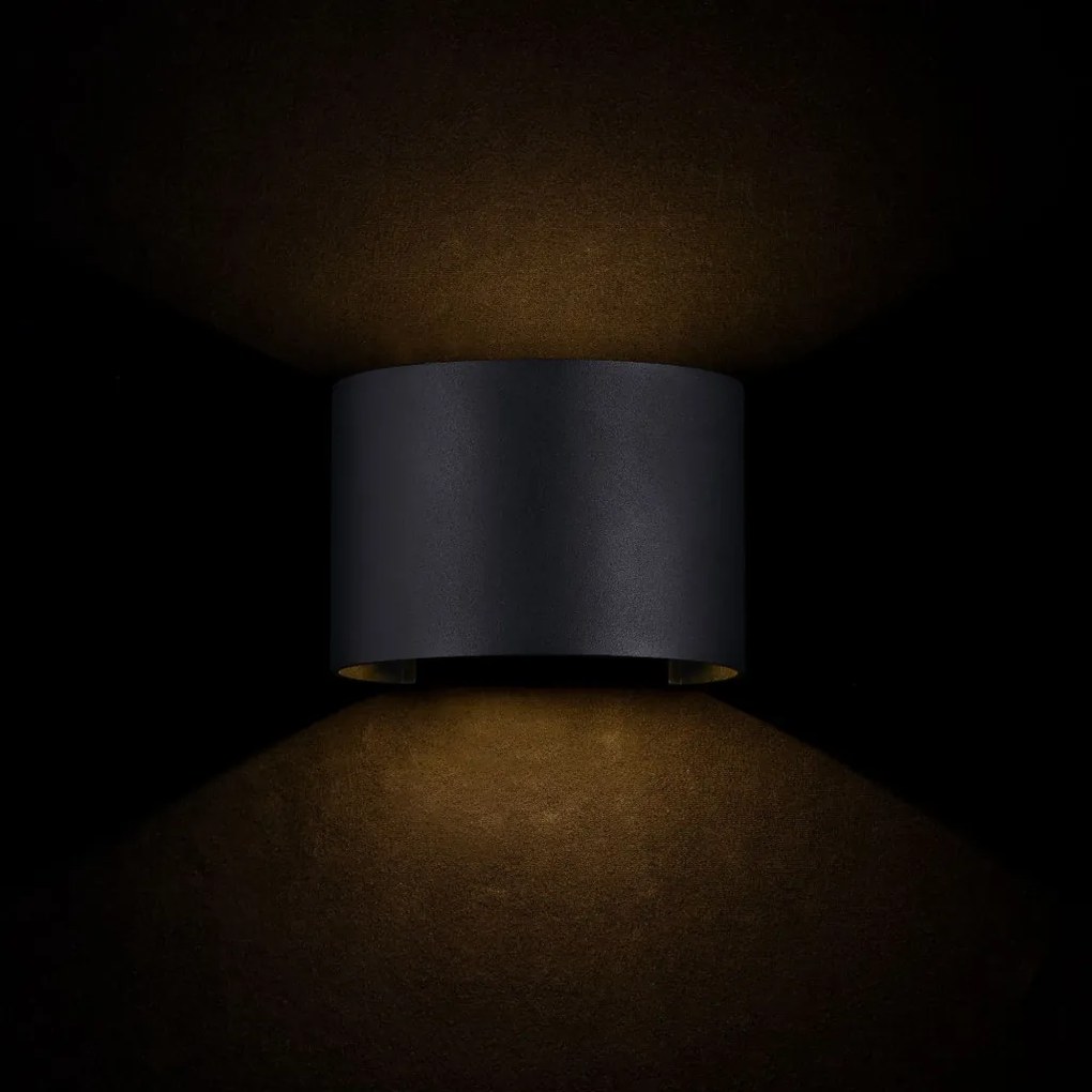 MAYTONI O573WL-L6B FULTON Modern Kültéri Fali Lámpa Fekete LED IP54