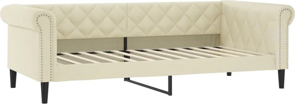 vidaXL krémszínű műbőr kanapéágy 90 x 200 cm