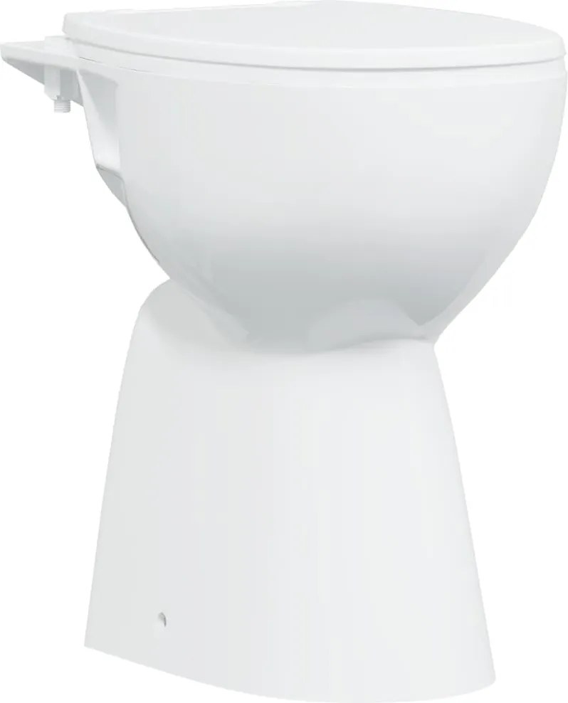 vidaXL fehér kerámia perem nélküli WC 7 cm extra magasság Soft Close