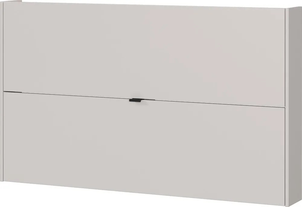 Krémszínű billenő ajtós-függő cipőtartó tölgyfa dekorral 140x83x18 cm Ameca – Germania