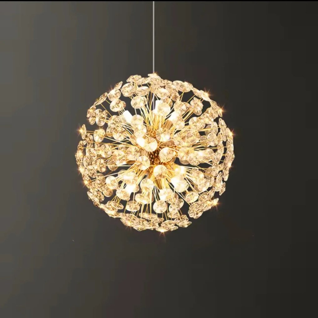 Glamour Stílusú Mennyezeti Kristály Csillár 8560-400 Arany