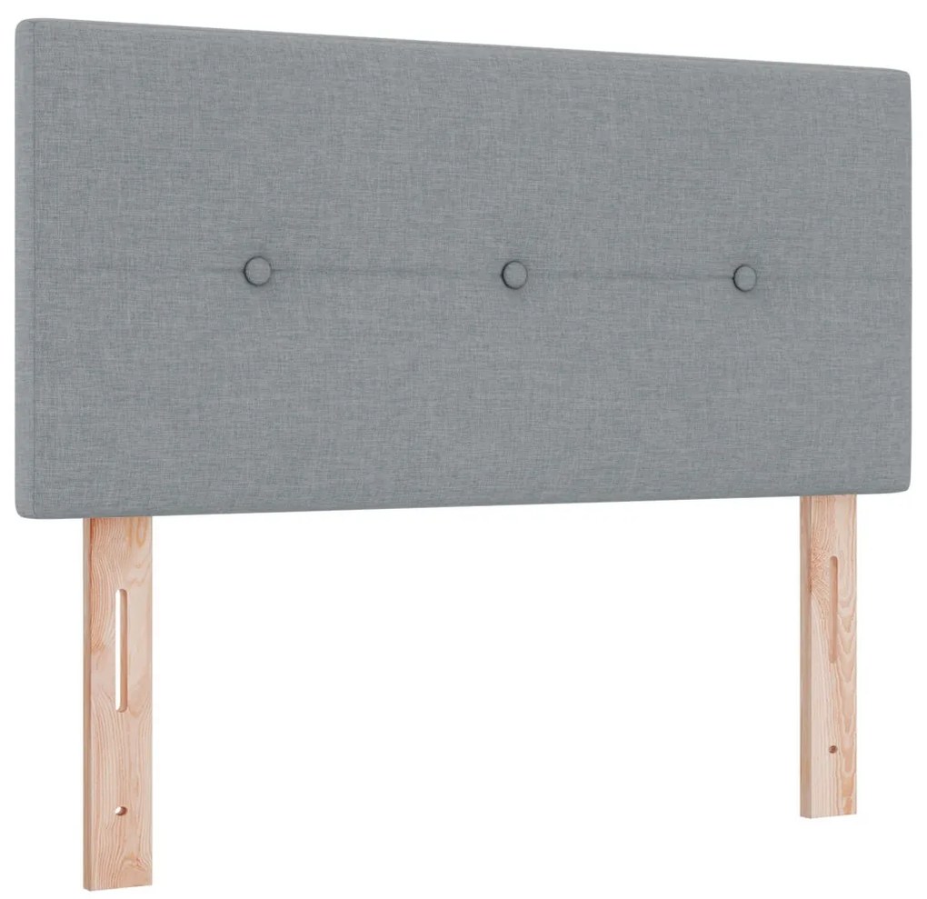 Fejtámla Gombos Puffasztott Világosszürke 90 cm Szövet